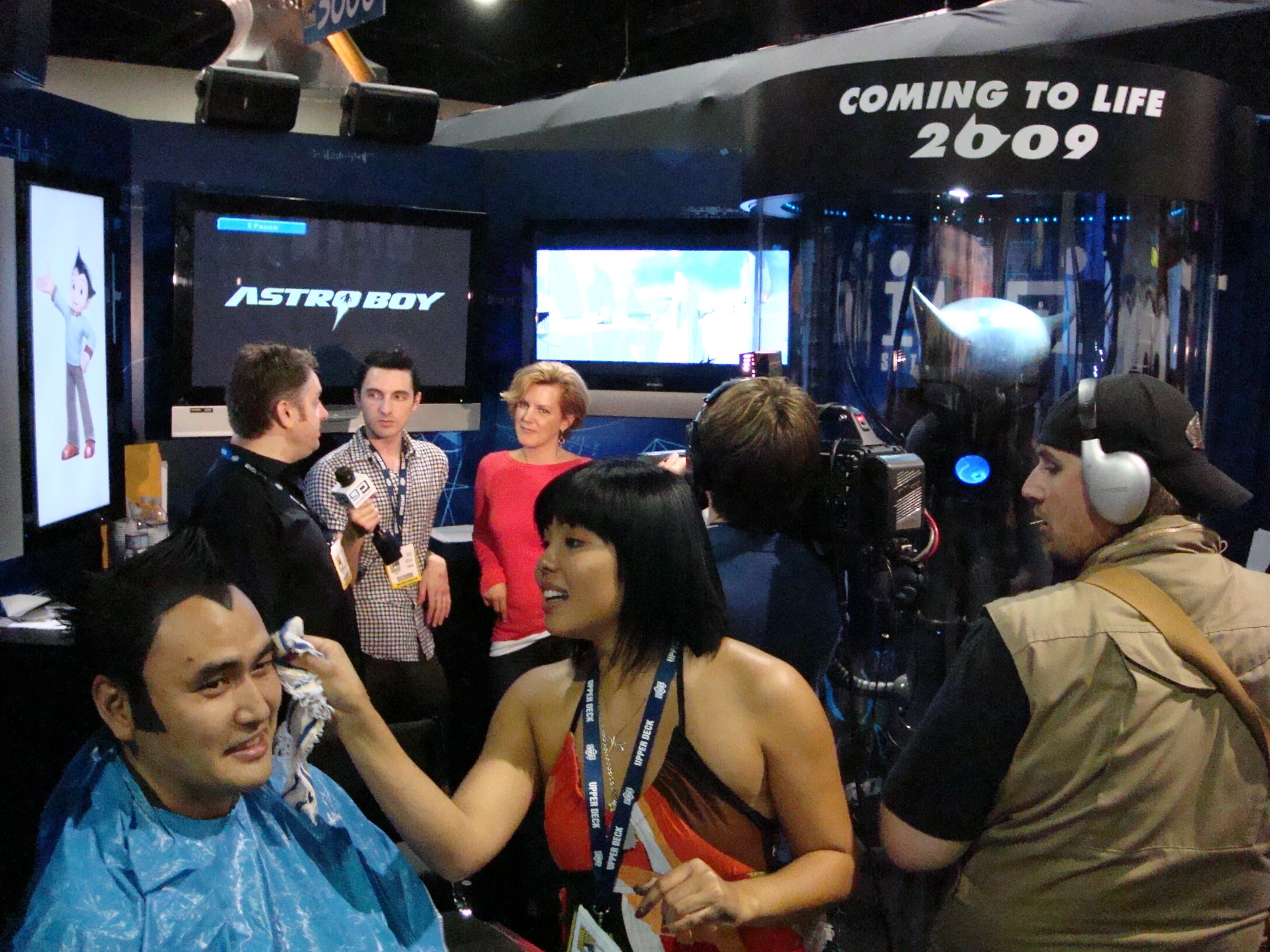 Crowd at booth