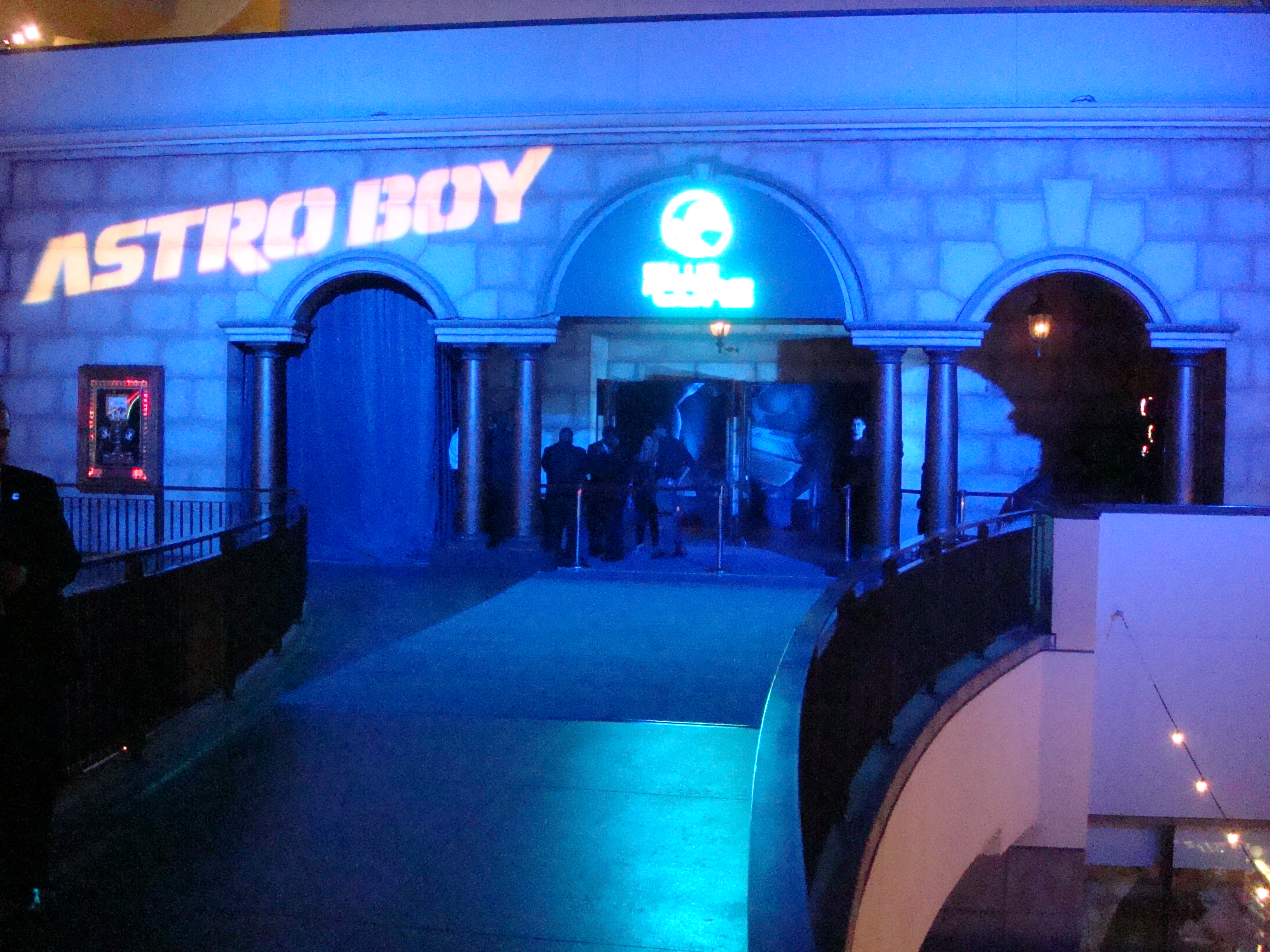 Blue lit room detail