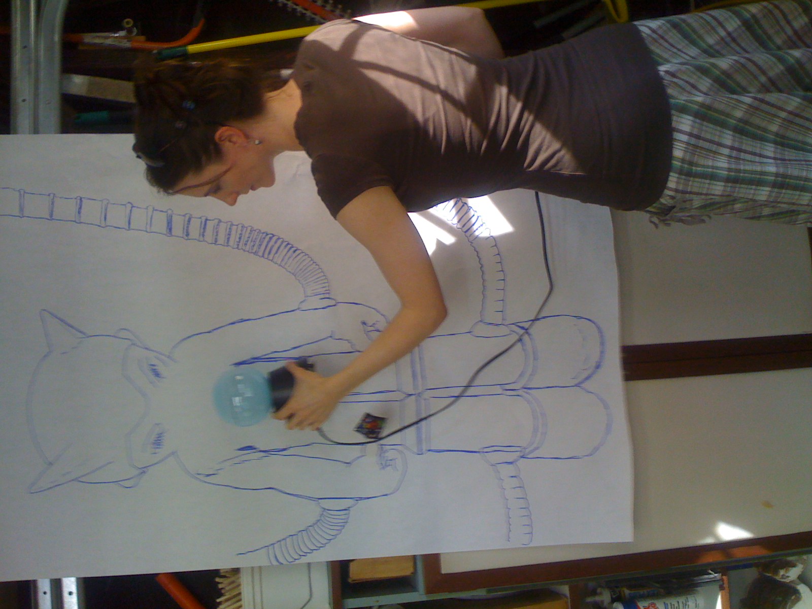 Drawing on wall