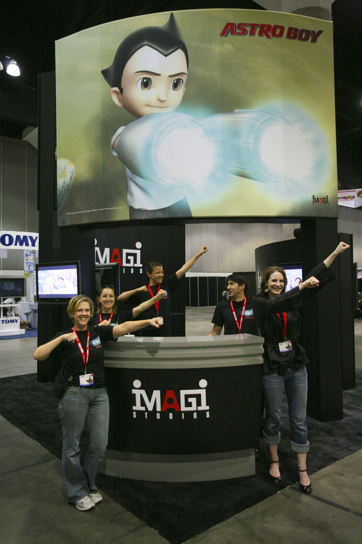 People at booth