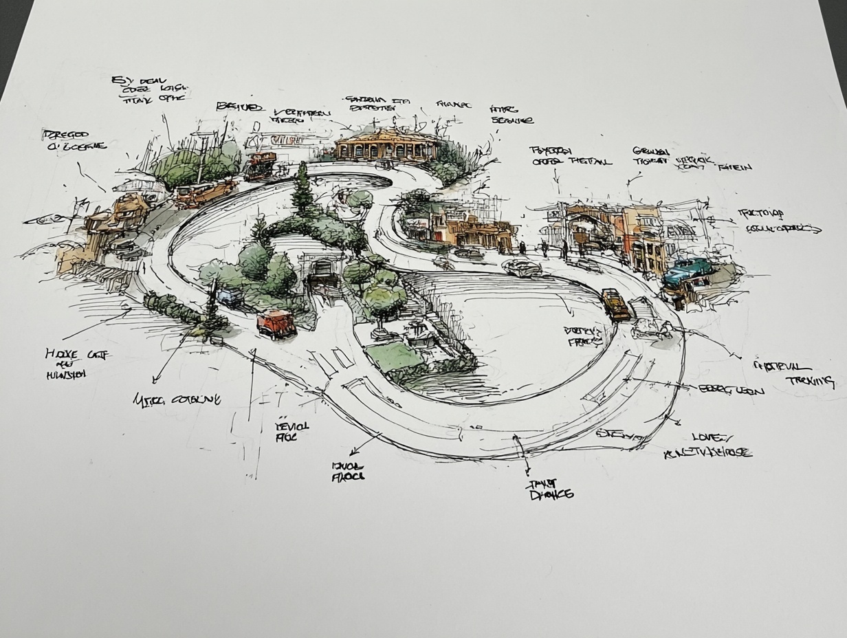 Site map aerial sketch