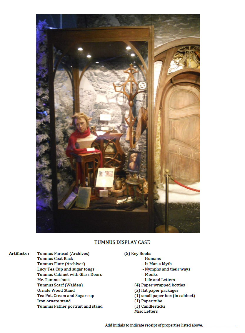 Tumnus display case