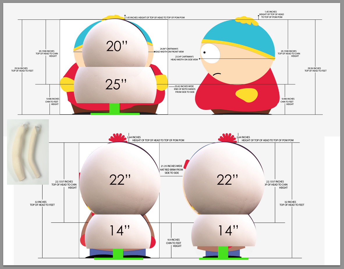 Adult Cartman Kippah spec