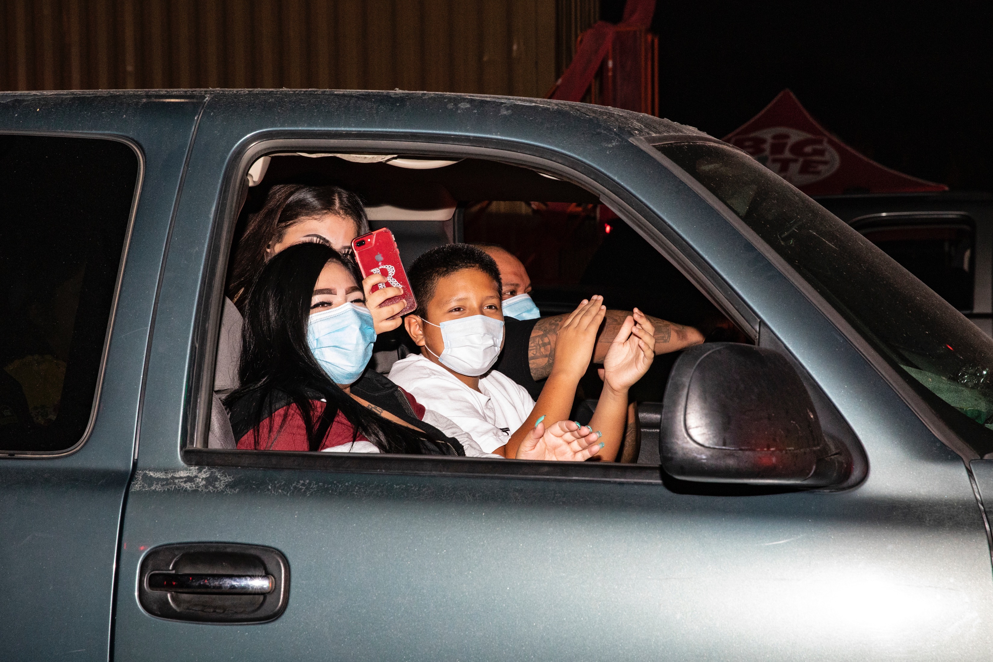 People in car