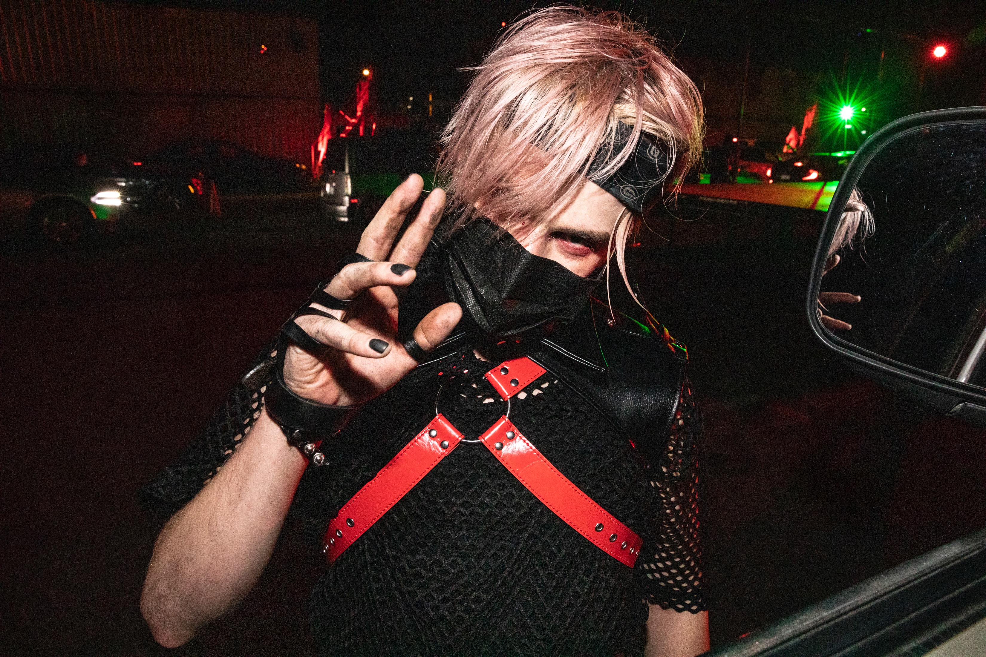 Performer with knives
