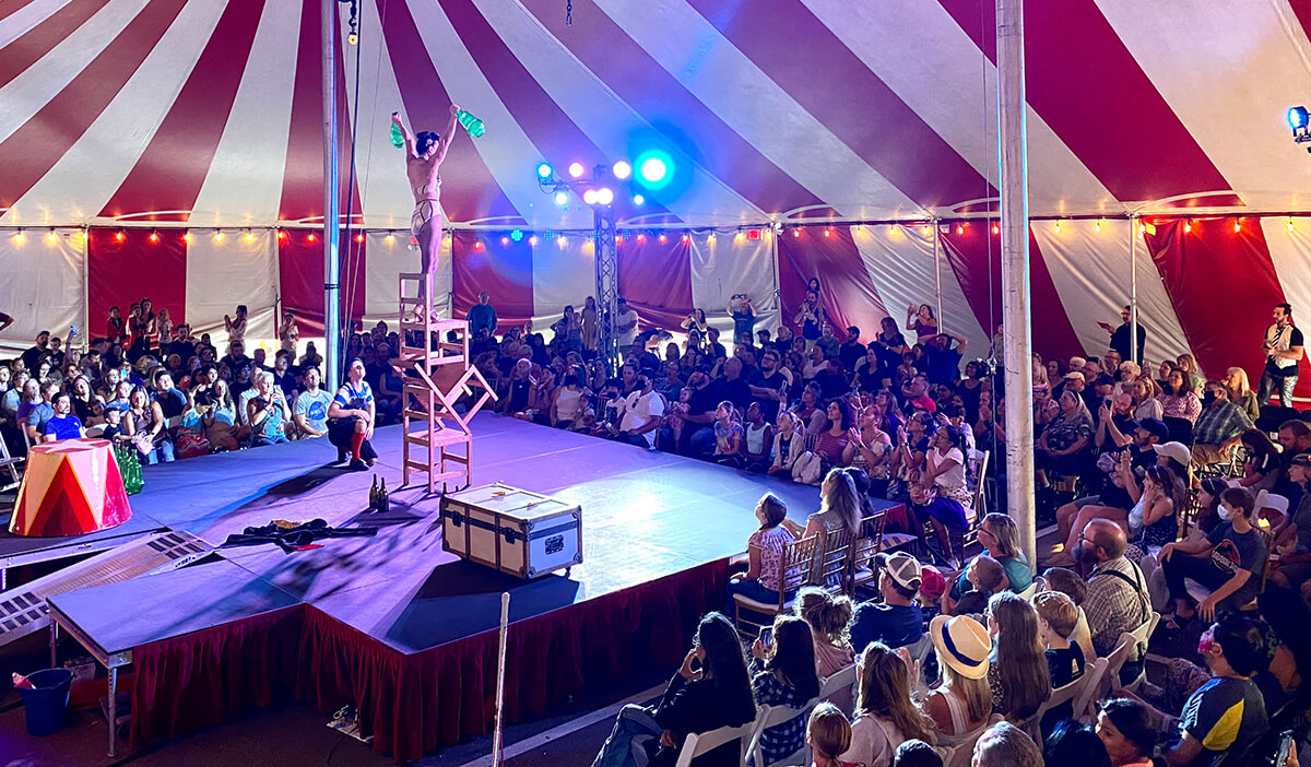 Full tent audience